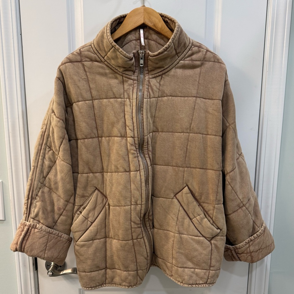 Free People Dolman Quilted Knit Jacket